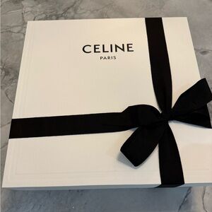 Celine Paris Box Empty Gift Box w ribbon & tissue Large New!